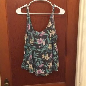 flowy floral tank top